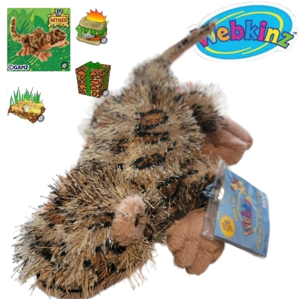 WEBKINZ GANZ Reptiles Bundle of 4 Plush New w Codes/ Tag Snake Croc Lizard Gecko